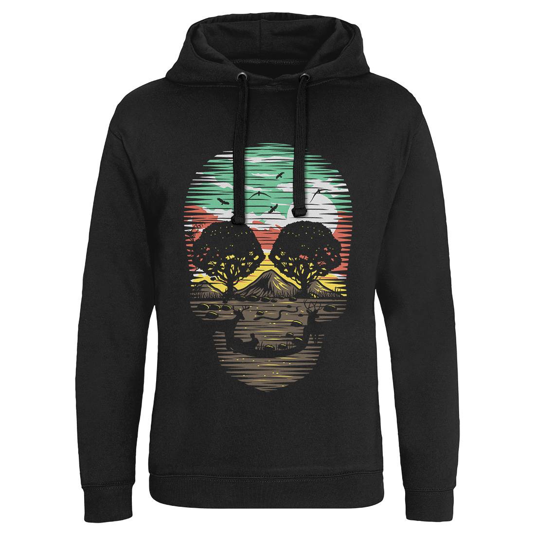Skull Nature Mens Hoodie Without Pocket Nature B079