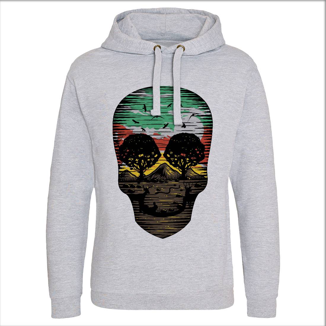 Skull Nature Mens Hoodie Without Pocket Nature B079