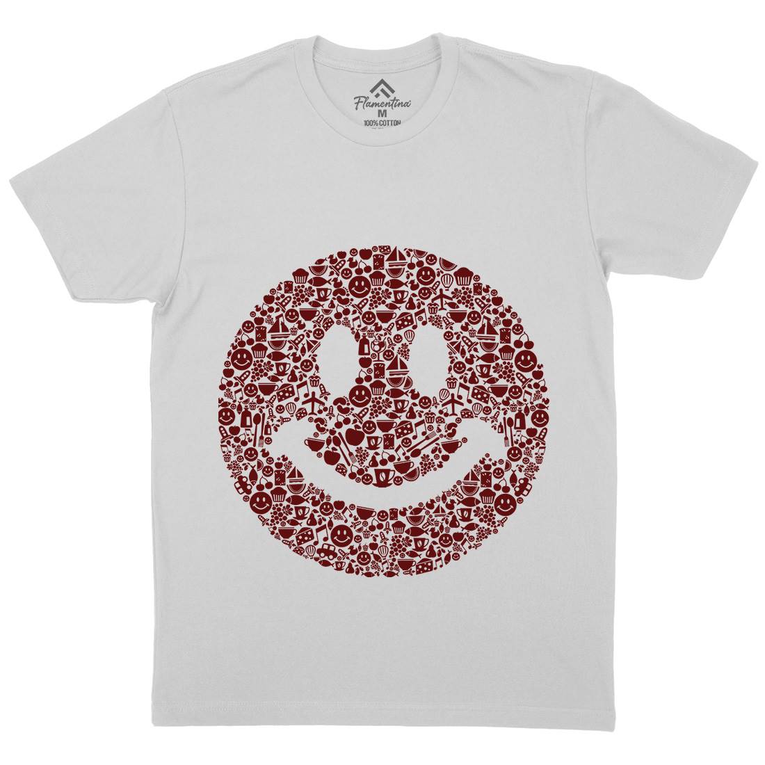 Smile Mens Crew Neck T-Shirt Retro B080