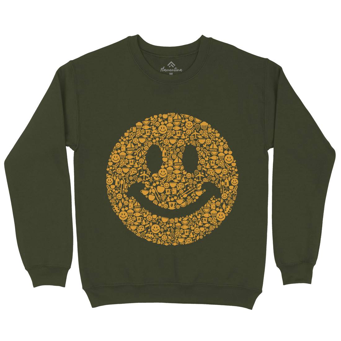 Smile Mens Crew Neck Sweatshirt Retro B080