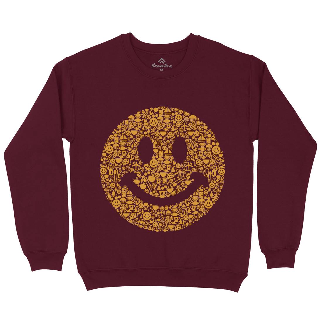 Smile Mens Crew Neck Sweatshirt Retro B080