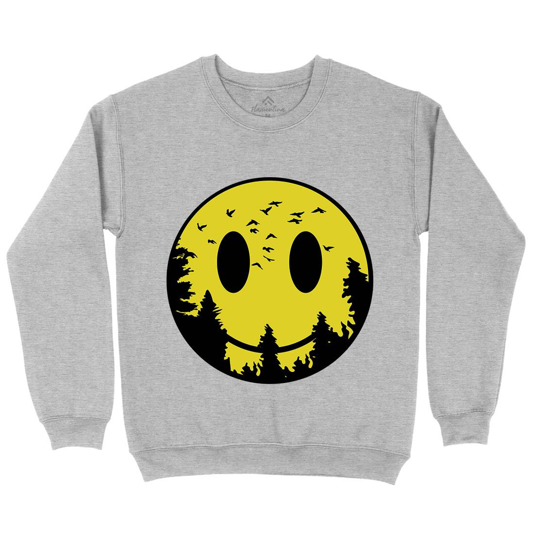 Smile Moon Kids Crew Neck Sweatshirt Retro B081