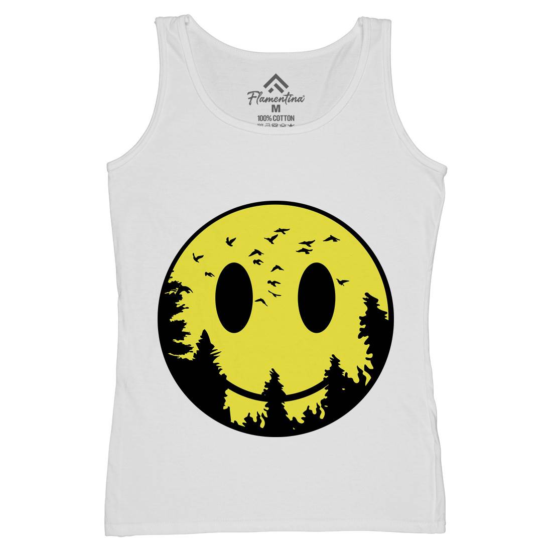 Smile Moon Womens Organic Tank Top Vest Retro B081