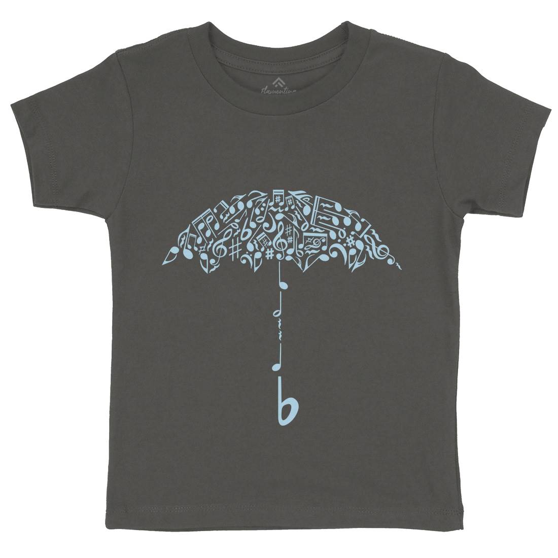 Sound Of Rain Kids Organic Crew Neck T-Shirt Music B084
