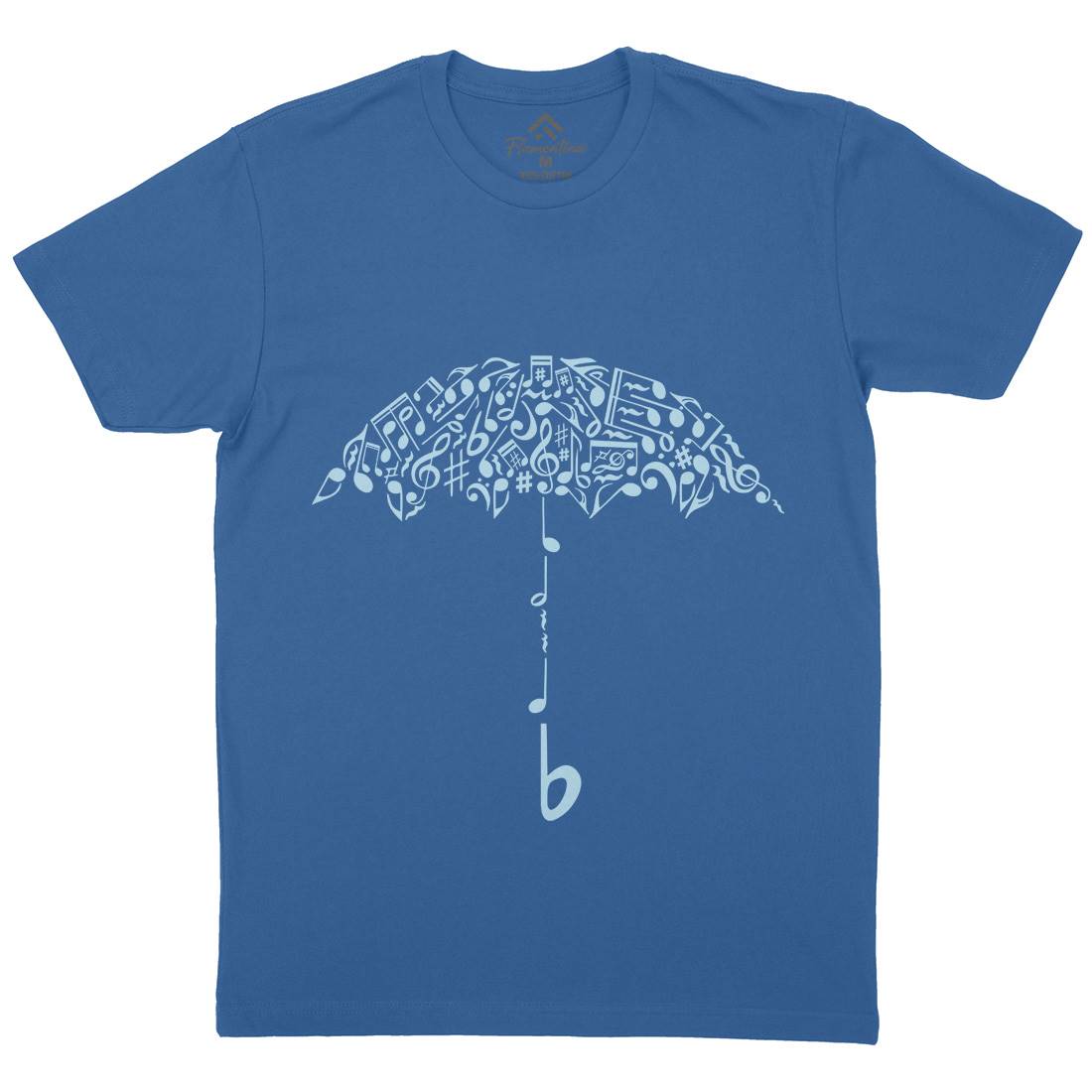 Sound Of Rain Mens Organic Crew Neck T-Shirt Music B084