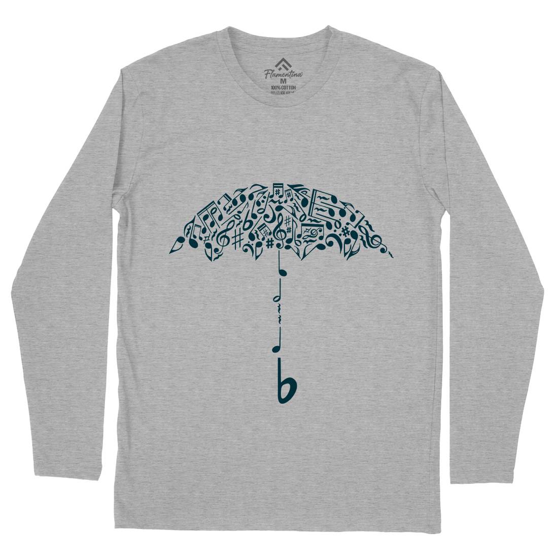 Sound Of Rain Mens Long Sleeve T-Shirt Music B084