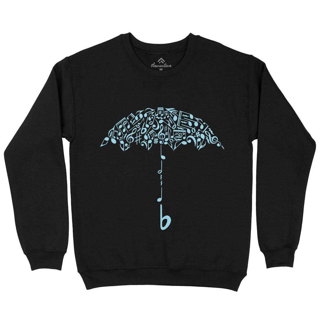 Sound Of Rain Mens Crew Neck Sweatshirt Music B084