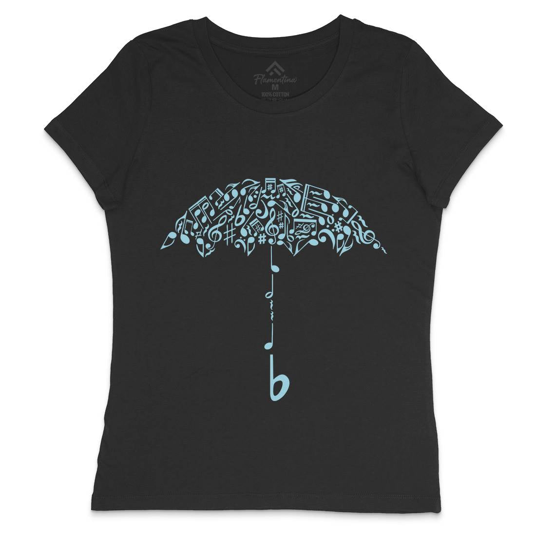 Sound Of Rain Womens Crew Neck T-Shirt Music B084