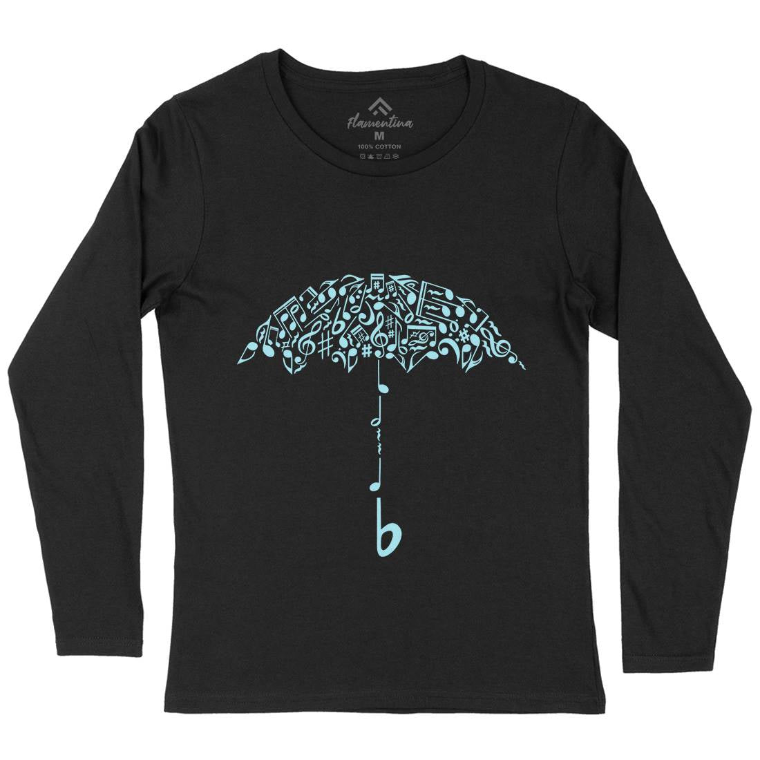 Sound Of Rain Womens Long Sleeve T-Shirt Music B084