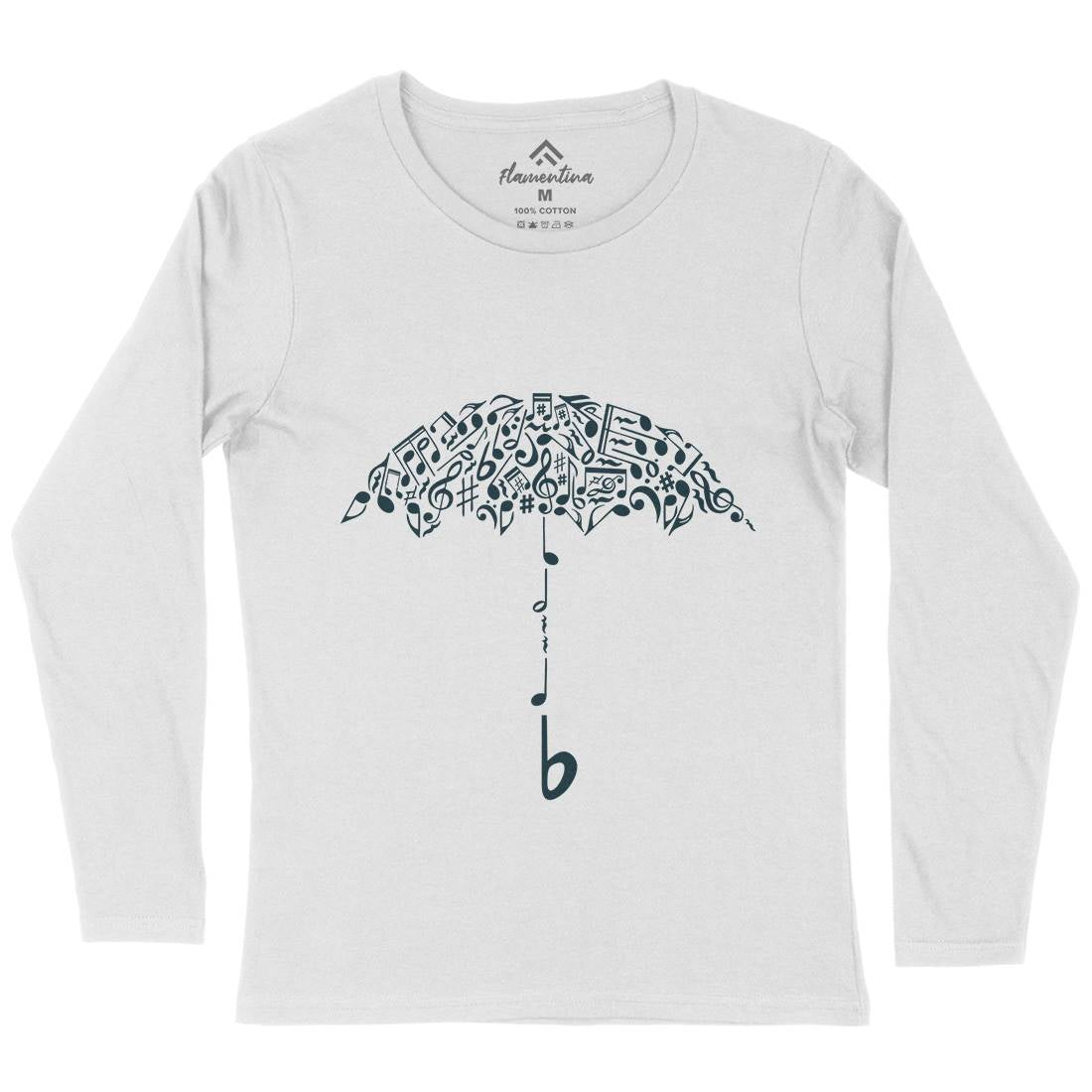 Sound Of Rain Womens Long Sleeve T-Shirt Music B084