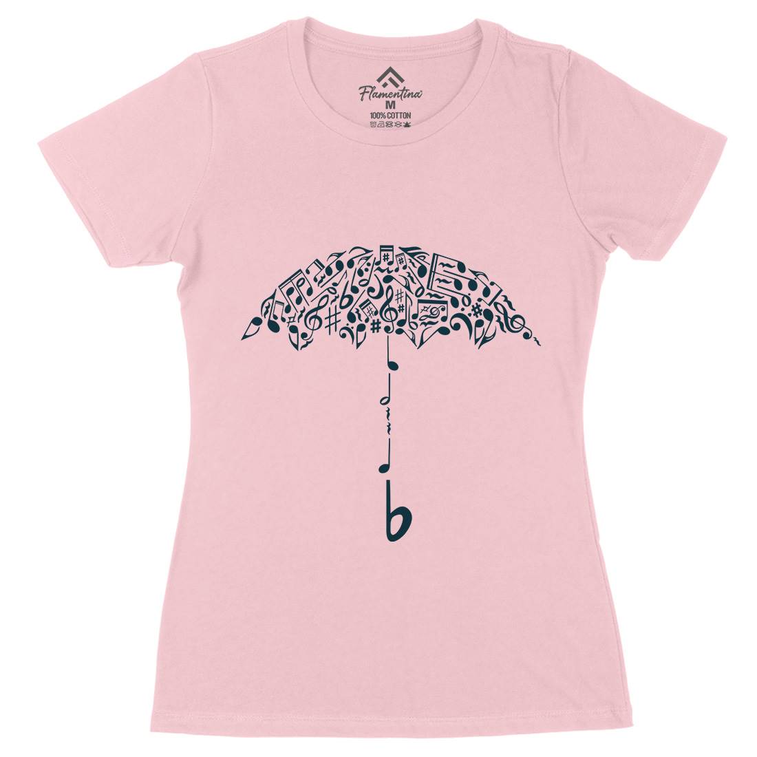Sound Of Rain Womens Organic Crew Neck T-Shirt Music B084
