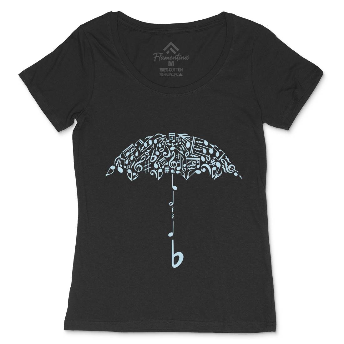 Sound Of Rain Womens Scoop Neck T-Shirt Music B084