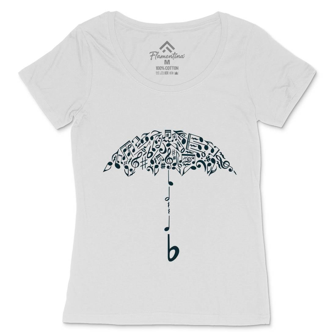 Sound Of Rain Womens Scoop Neck T-Shirt Music B084