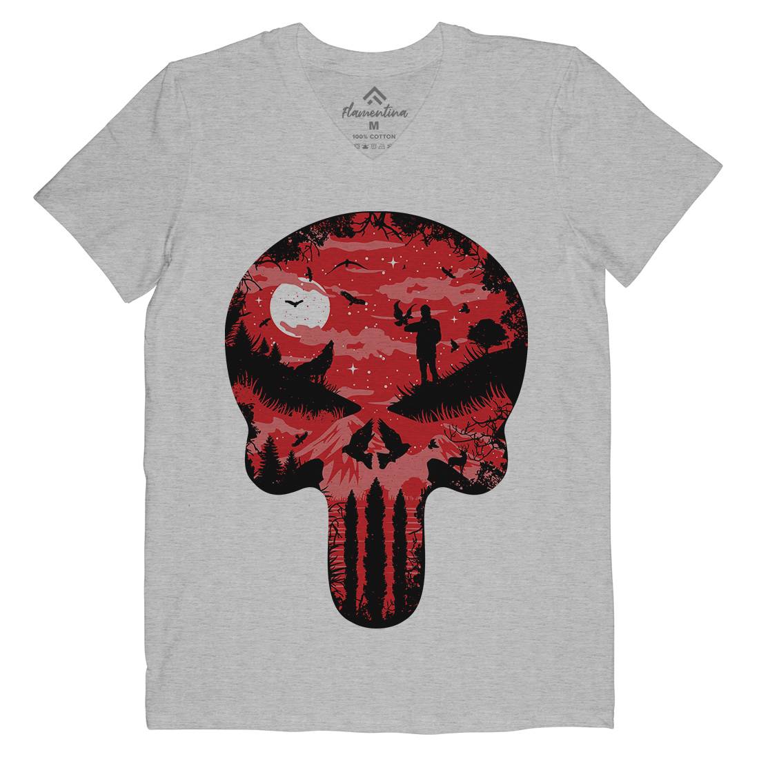 Stand And Bleed Mens Organic V-Neck T-Shirt Horror B085