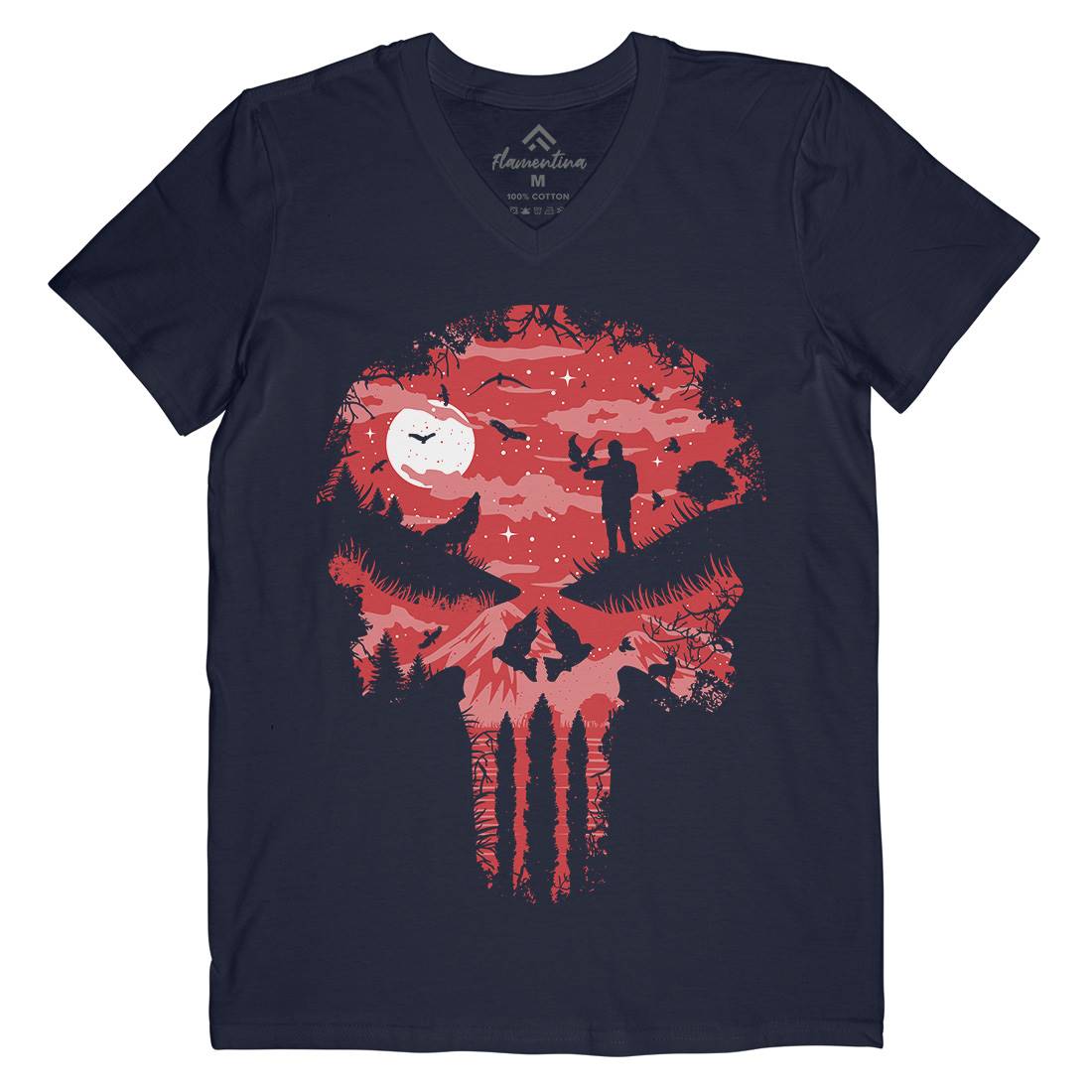 Stand And Bleed Mens Organic V-Neck T-Shirt Horror B085