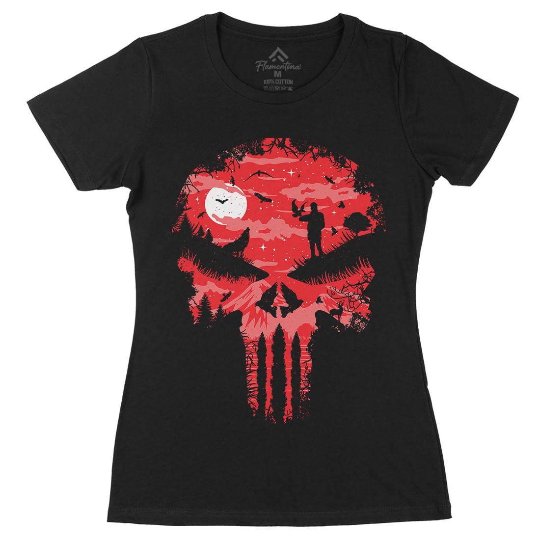 Stand And Bleed Womens Organic Crew Neck T-Shirt Horror B085