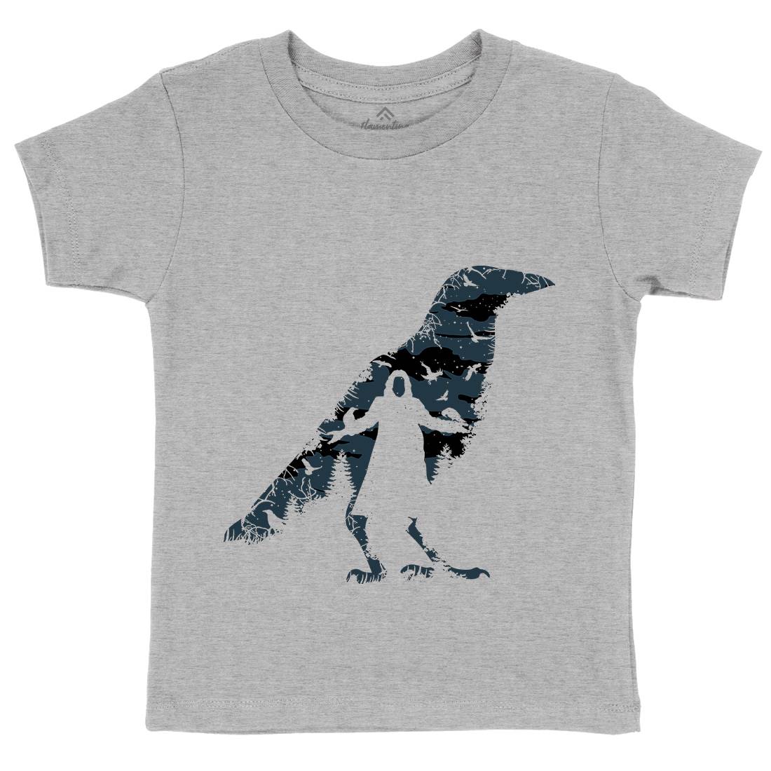 The Crow Kids Organic Crew Neck T-Shirt Horror B087