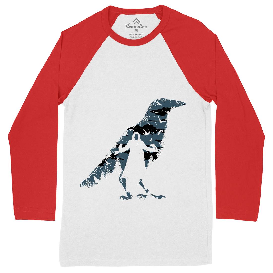 The Crow Mens Long Sleeve Baseball T-Shirt Horror B087
