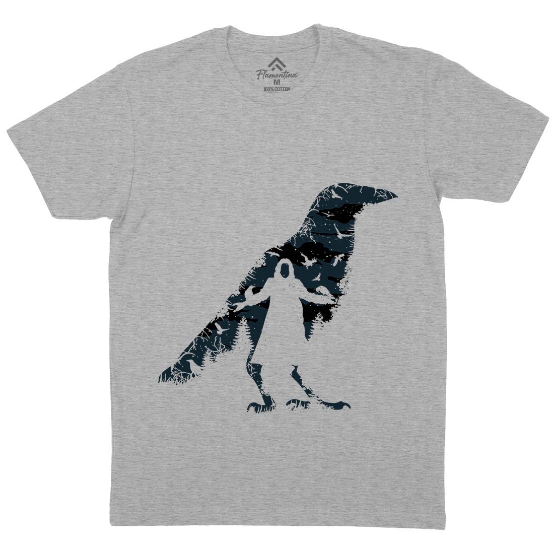 The Crow Mens Organic Crew Neck T-Shirt Horror B087