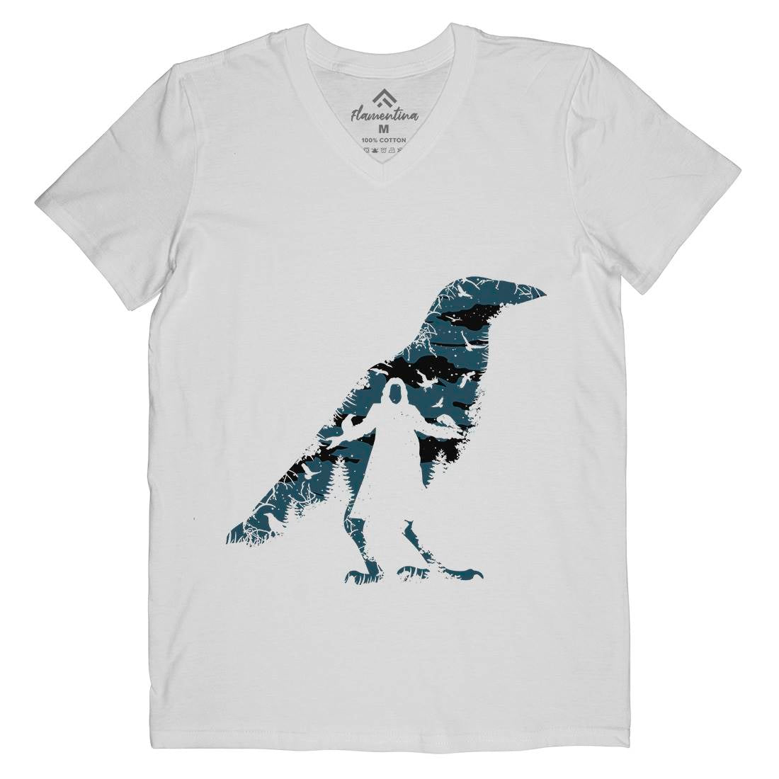 The Crow Mens Organic V-Neck T-Shirt Horror B087