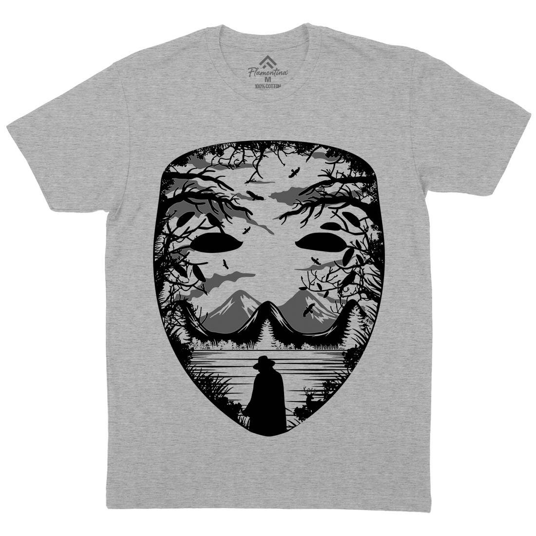 The Mask Mens Organic Crew Neck T-Shirt Horror B088