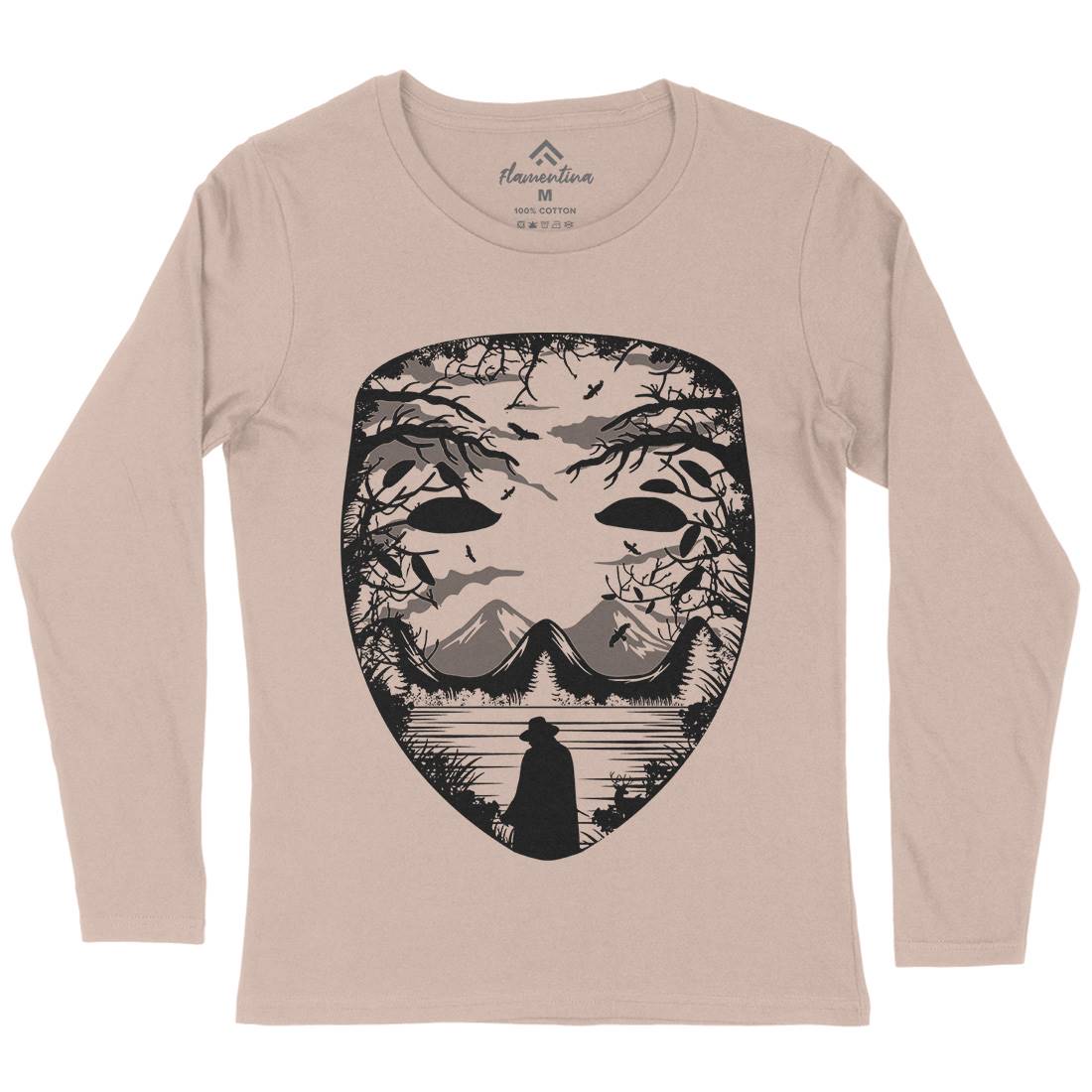 The Mask Womens Long Sleeve T-Shirt Horror B088