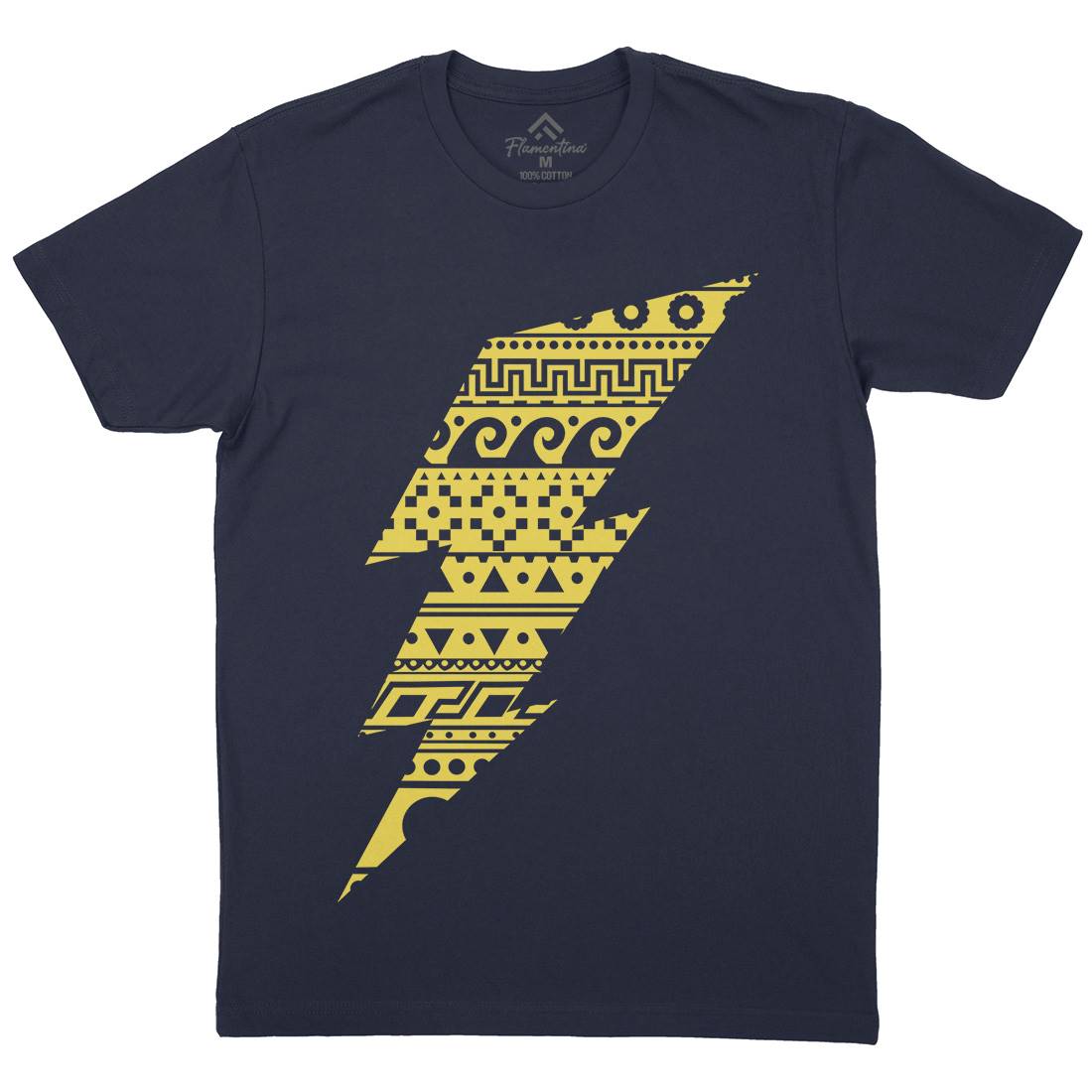 Thunderbolt Mens Crew Neck T-Shirt Retro B089