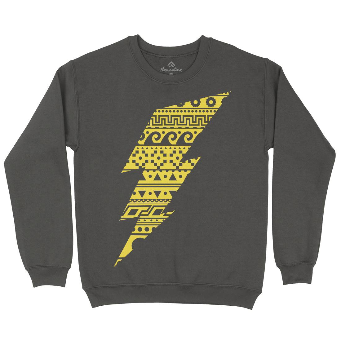 Thunderbolt Mens Crew Neck Sweatshirt Retro B089
