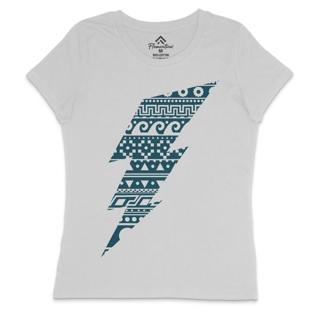 Thunderbolt Womens Crew Neck T-Shirt Retro B089