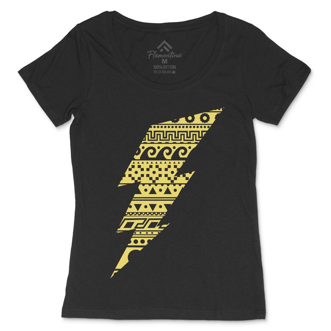 Thunderbolt Womens Scoop Neck T-Shirt Retro B089