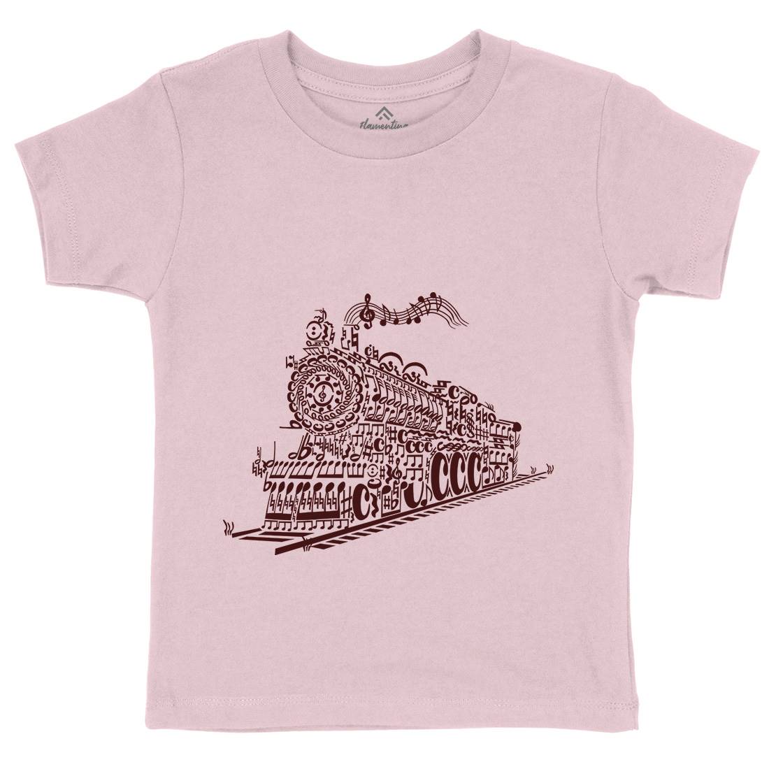 Train Song Kids Organic Crew Neck T-Shirt Vehicles B090