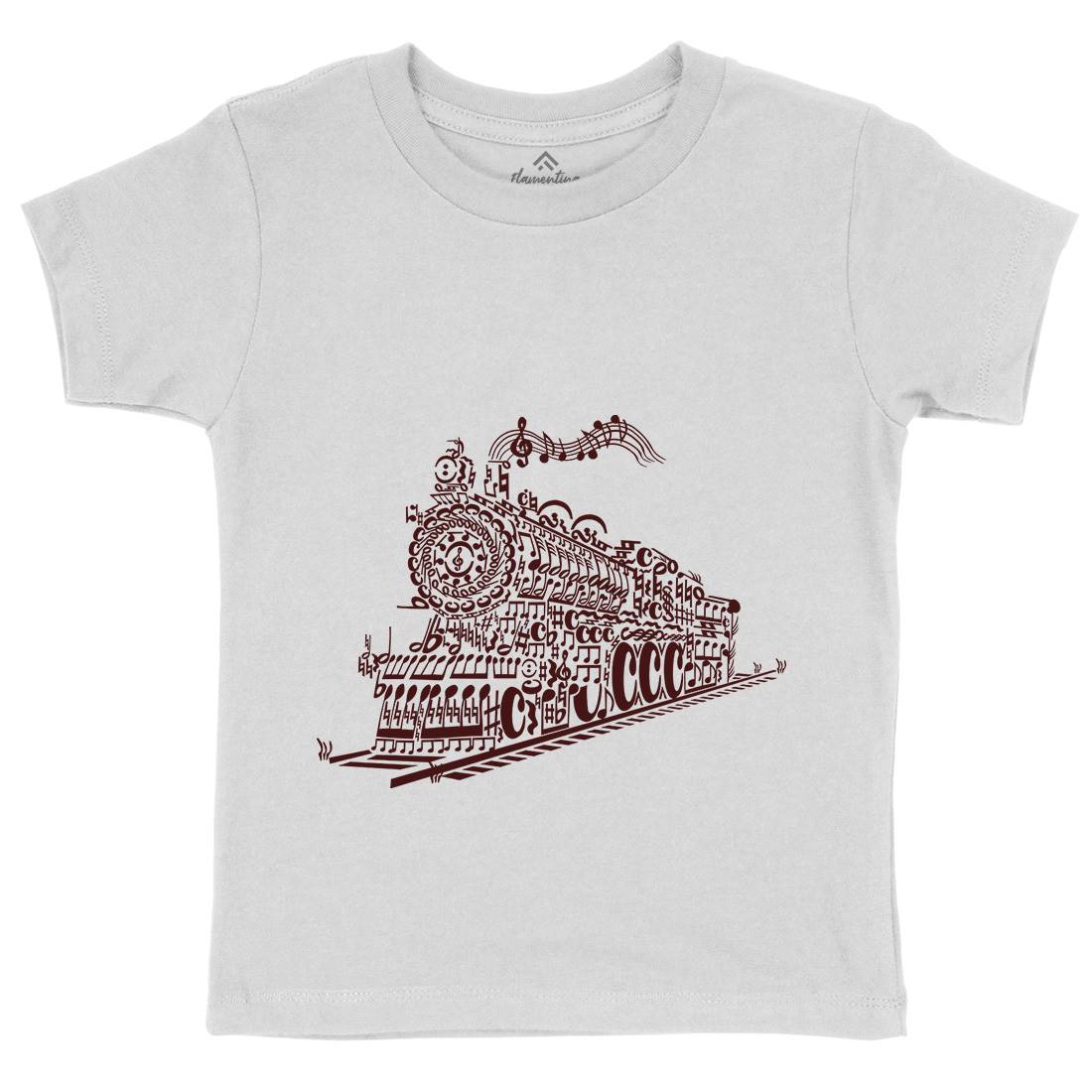 Train Song Kids Crew Neck T-Shirt Vehicles B090