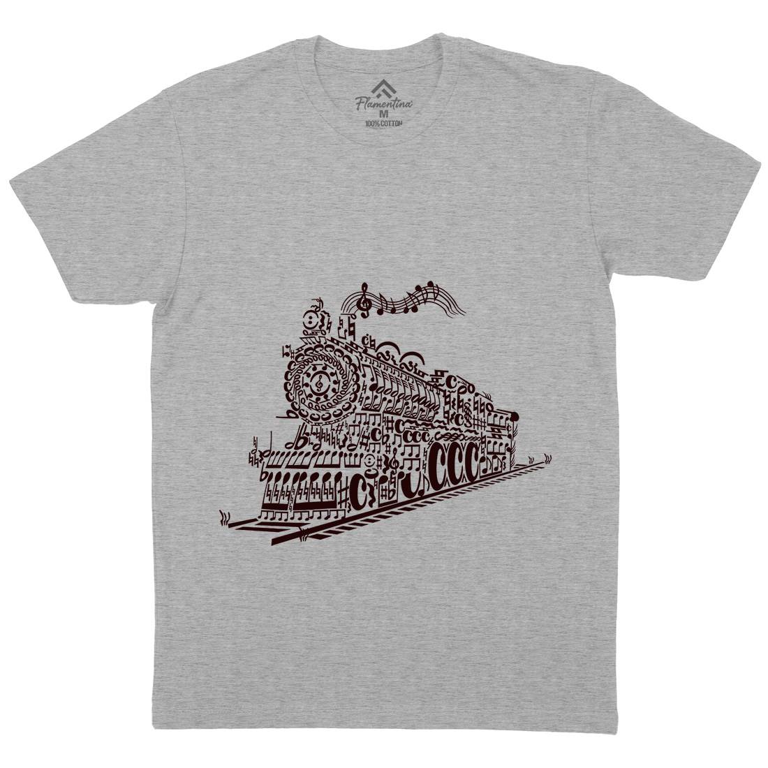 Train Song Mens Crew Neck T-Shirt Vehicles B090