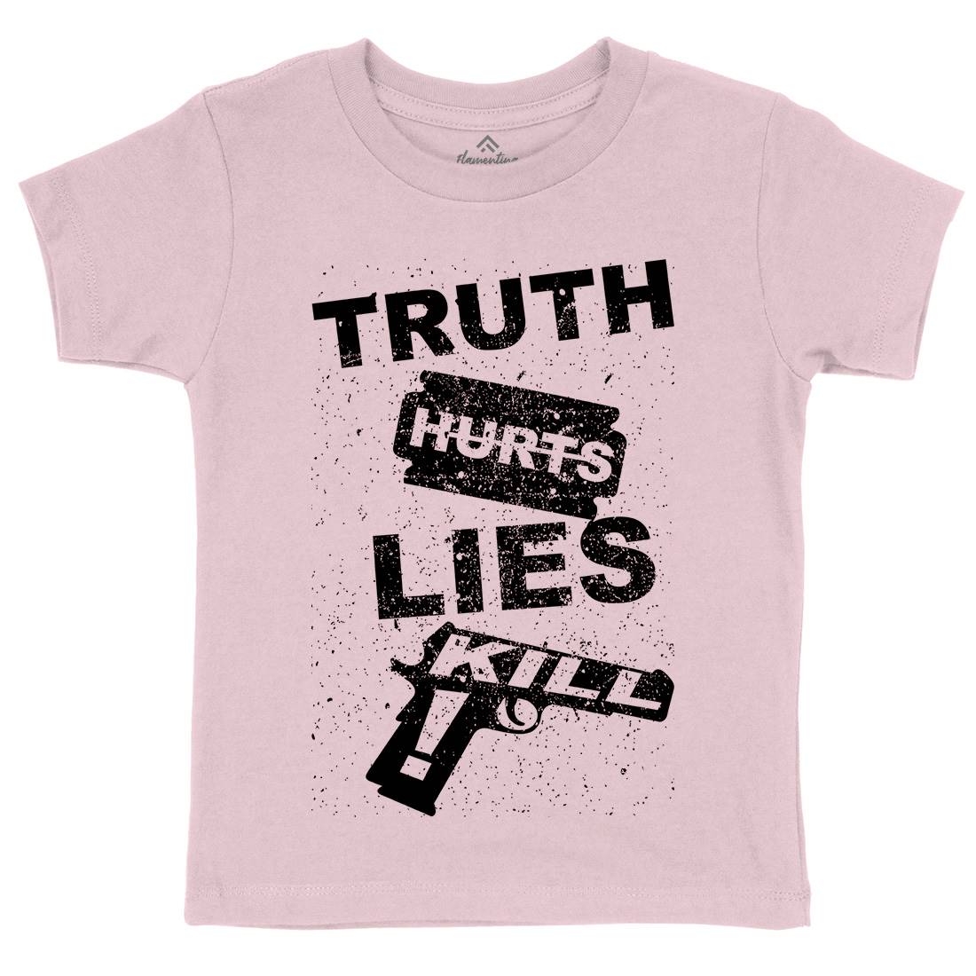 Truth Hurts Kids Organic Crew Neck T-Shirt Peace B091