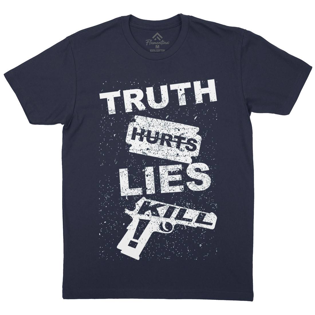 Truth Hurts Mens Organic Crew Neck T-Shirt Peace B091