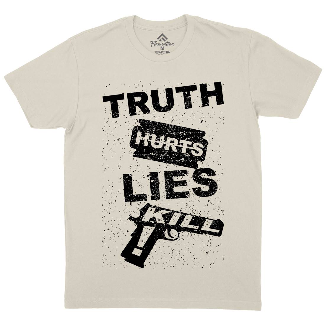 Truth Hurts Mens Organic Crew Neck T-Shirt Peace B091