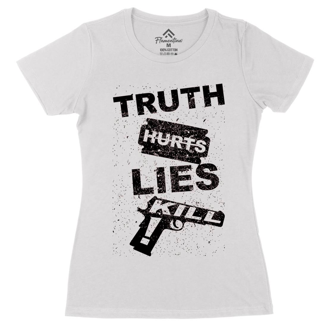Truth Hurts Womens Organic Crew Neck T-Shirt Peace B091