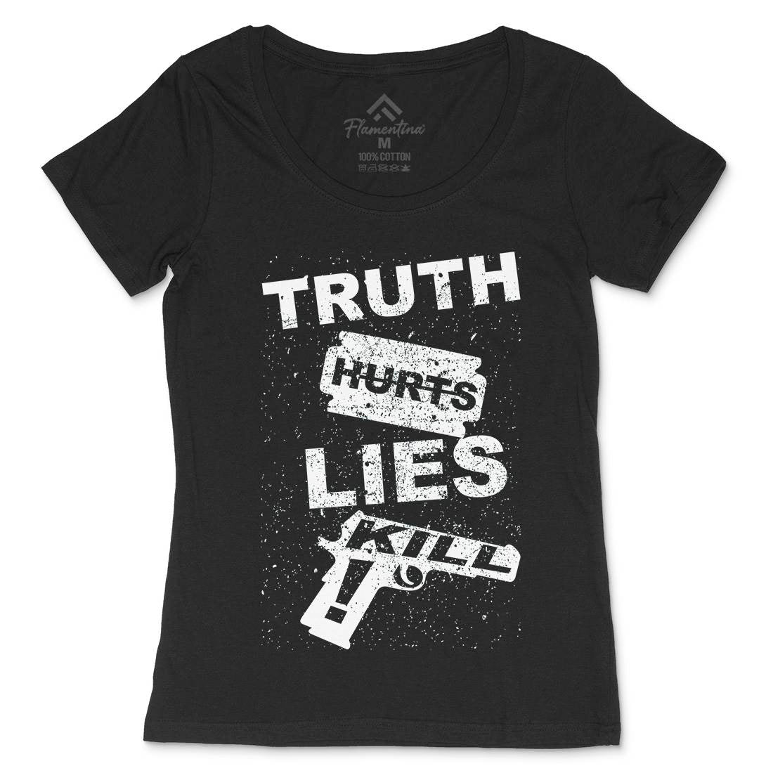 Truth Hurts Womens Scoop Neck T-Shirt Peace B091