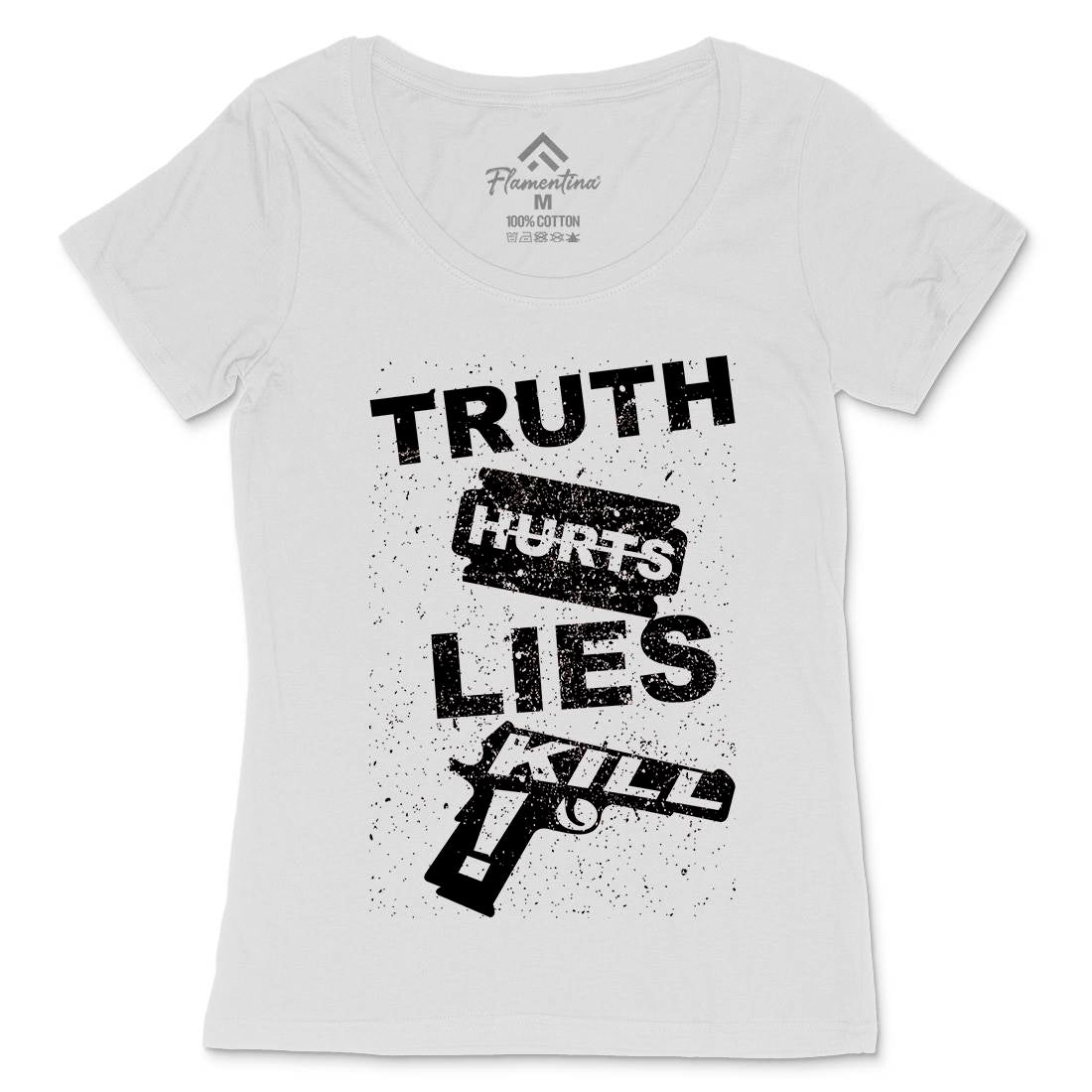 Truth Hurts Womens Scoop Neck T-Shirt Peace B091