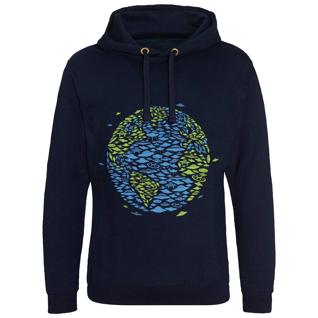 Ufo Invasion Mens Hoodie Without Pocket Space B092