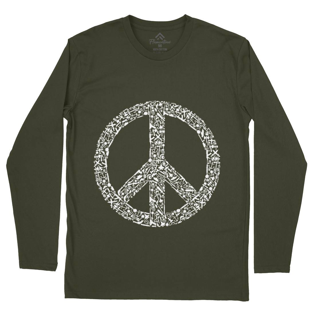War Mens Long Sleeve T-Shirt Peace B093