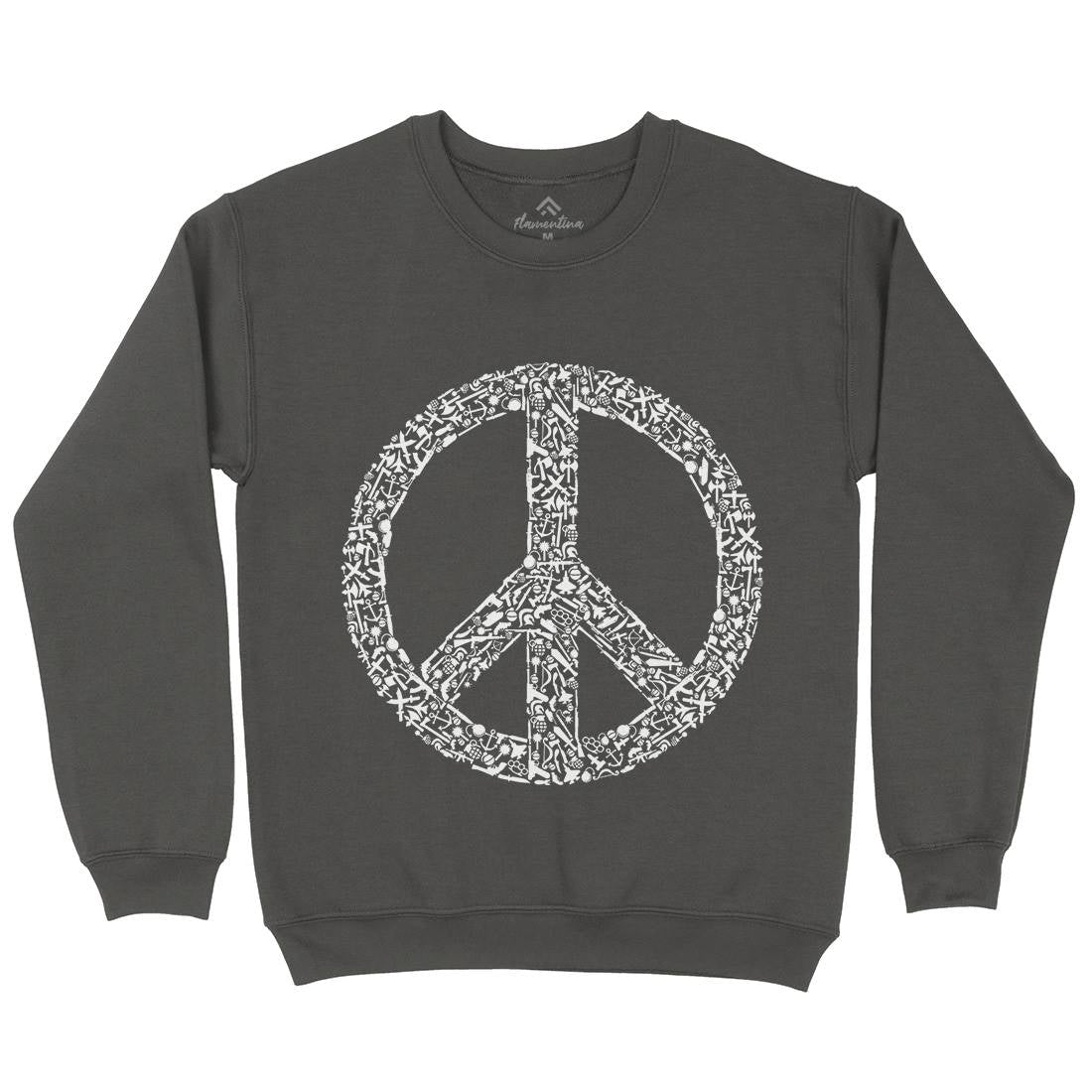 War Mens Crew Neck Sweatshirt Peace B093