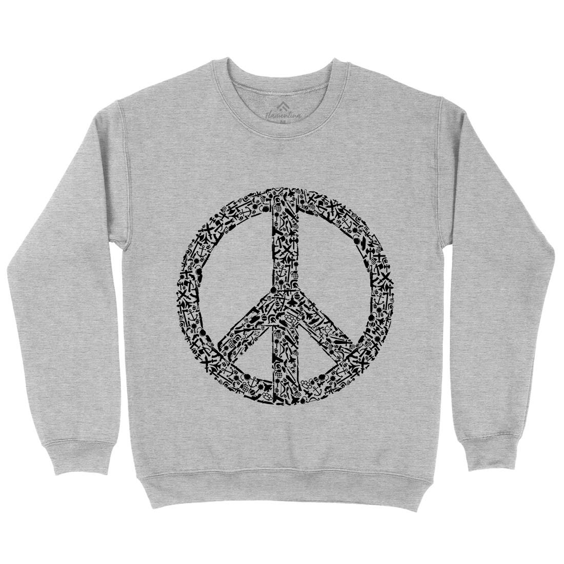 War Mens Crew Neck Sweatshirt Peace B093