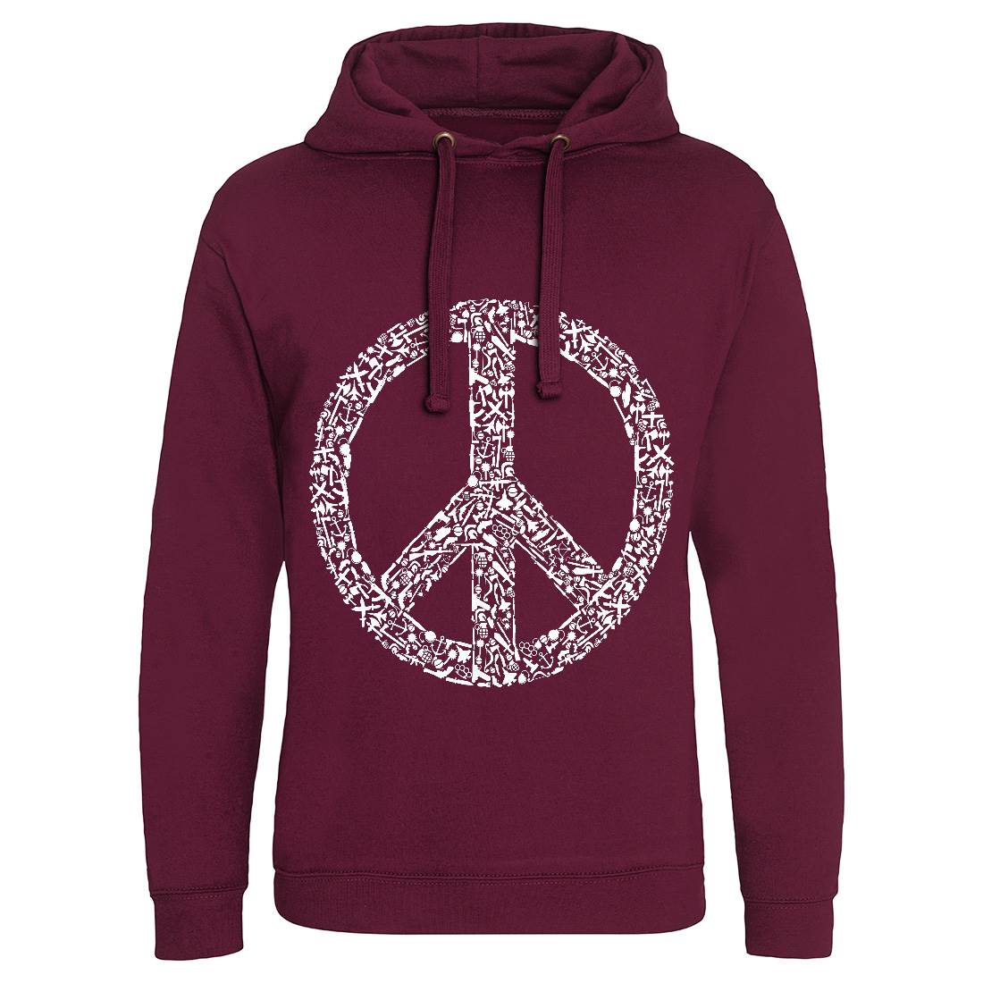 War Mens Hoodie Without Pocket Peace B093