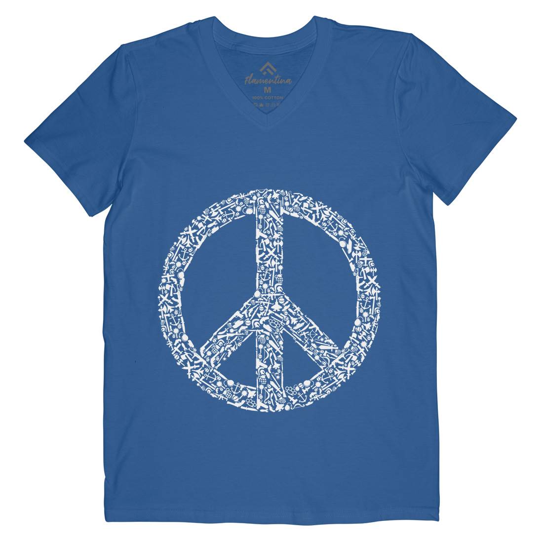 War Mens V-Neck T-Shirt Peace B093