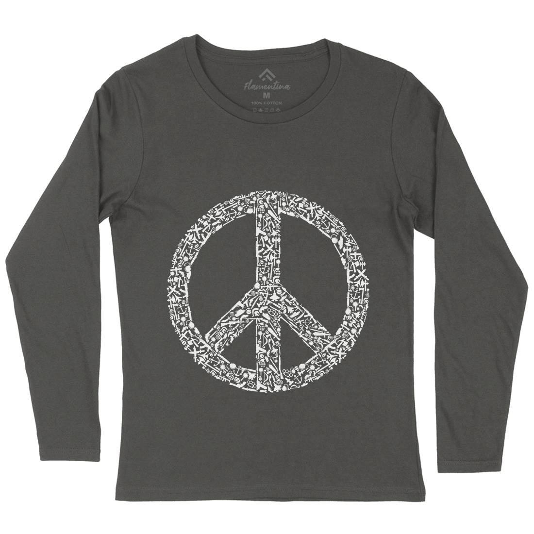 War Womens Long Sleeve T-Shirt Peace B093