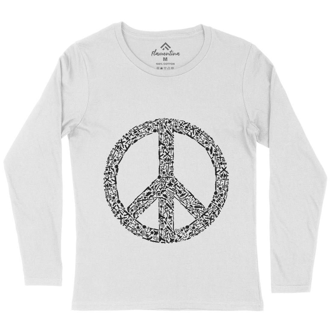 War Womens Long Sleeve T-Shirt Peace B093