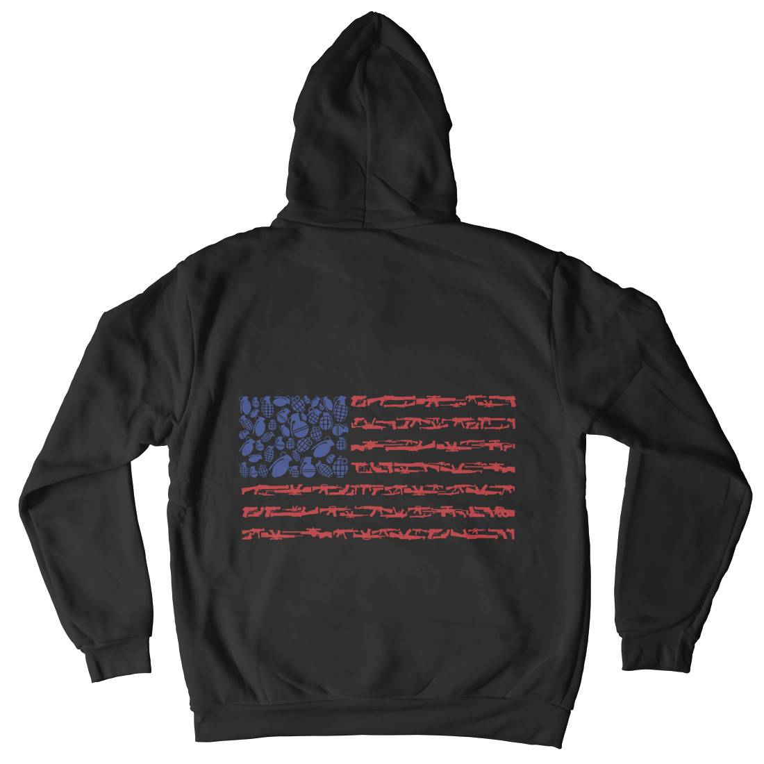 Weapon Flag Mens Hoodie With Pocket Army B094