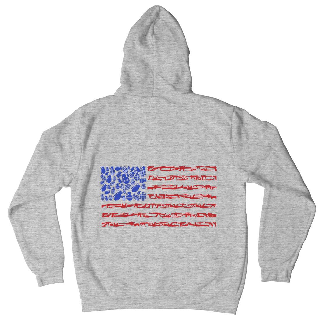Weapon Flag Mens Hoodie With Pocket Army B094