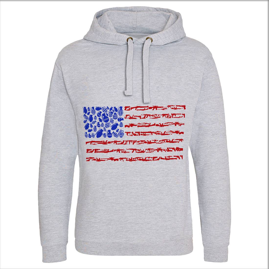 Weapon Flag Mens Hoodie Without Pocket Army B094